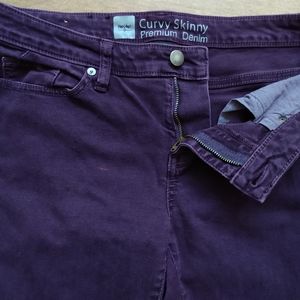Wassiio Curvy Skinny Premium Denim, 8, Purple Jeans